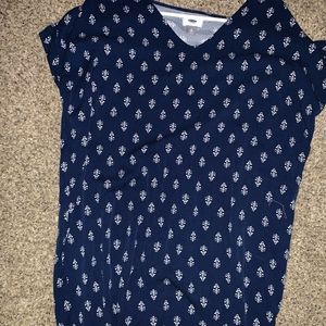 Old Navy Blue Patterned Dress